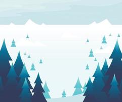 Sharp trees and a fantasy atmosphere. vector design illustrations.