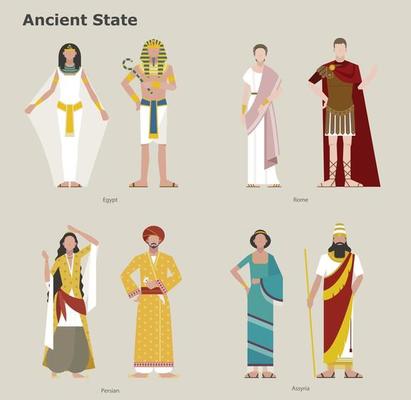 A collection of traditional costumes by country. East Asia. vector design  illustrations. 2911130 Vector Art at Vecteezy