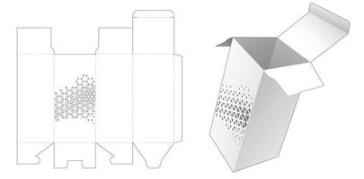 caja de embalaje plantilla troquelada vector