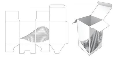 caja de embalaje plantilla troquelada vector