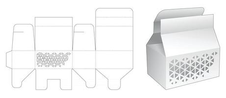 caja de embalaje plantilla troquelada vector