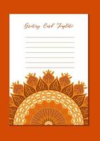 Mandala vintage template card vector