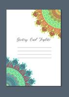 Mandala vintage template card vector