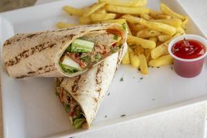 wrap with tuna and salad photo