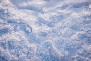 textura cubierta de nieve en la temporada de invierno foto