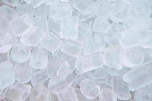 Heap of Ice cubes in bucket photo
