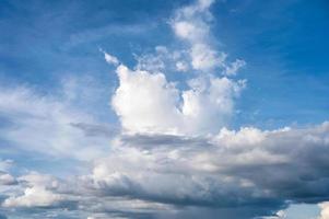 White cloud and blue sky background photo