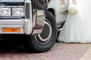 boda coche negro foto