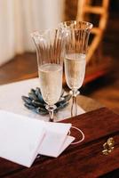 wedding glasses for wine and champagne photo