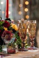 wedding glasses for wine and champagne photo