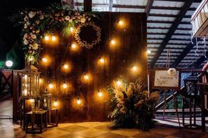 wedding decor with natural elements photo