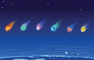 Meteor Icons Set vector