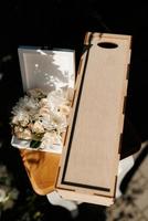 elegant wedding decorations made of natural flowers photo