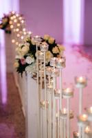 elegant wedding decorations made of natural flowers photo