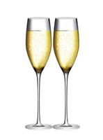 Glass of Champagne Vector Illustration