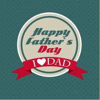 Happy Father Day Poster Card Vector Illustration