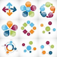 Collection of Infographic Templates for Business Vector Illustration