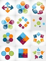 Collection of Infographic Templates for Business Vector Illustration