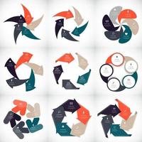 Collection of Infographic Templates for Business Vector Illustration