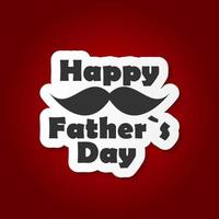 Happy Father Day Poster Card Vector Illustration