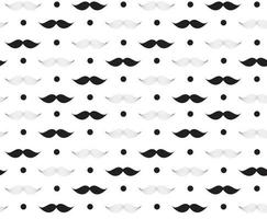 Moustache Seamless Pattern Vector Illustration