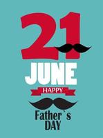 Happy Father Day Poster Card Vector Illustration