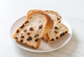 Raisin bread for breakfast photo