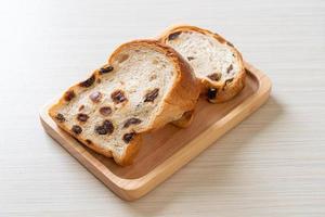 Raisin bread for breakfast photo