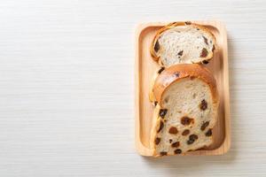 Raisin bread for breakfast photo