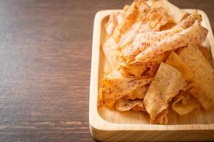 Taro Chips - fried or baked sliced taro photo