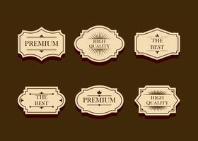 conjunto de colección de elementos de diseño de insignia o logotipo vector