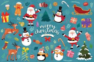 Christmas vector icons New Year decoration illustration of Xmas Christians