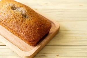 Homemade banana bread sliced photo