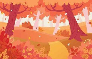 Flat Autumn Background vector