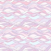 Abstract wave pattern. Waves seamless texture. Marine background. Ocean water waves vector