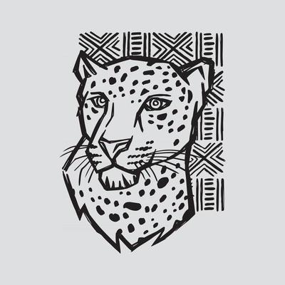 Hand Drawn Cheetah Illustration