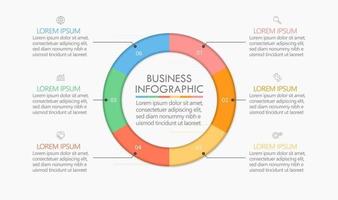 Business circle. timeline infographic icons designed for abstract background template vector