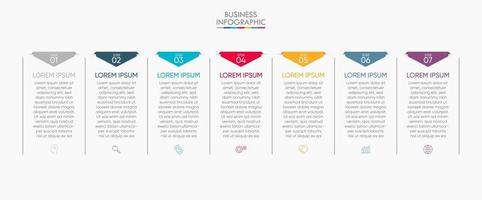 Business data visualization timeline infographic icons designed for abstract background template vector