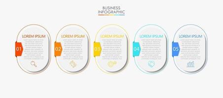 Business data visualization timeline infographic icons designed for abstract background template vector