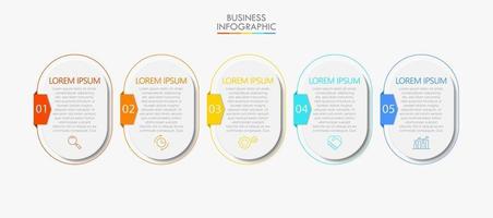 Business data visualization timeline infographic icons designed for abstract background template vector