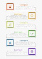 Business data visualization timeline infographic icons designed for abstract background template vector