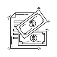 E-commerce budget icon. hand drawn icon set, outline black, doodle icon, vector icon