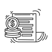 E-commerce financial icon. hand drawn icon set, outline black, doodle icon, vector icon