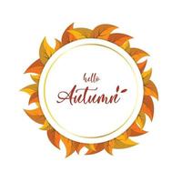 hello autumn background banner vector