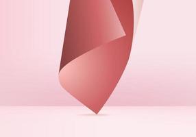 3d background products display podium scene with geometric platform. background vector 3d rendering with podium. stand to show cosmetic products. Stage showcase on pedestal display pink studio