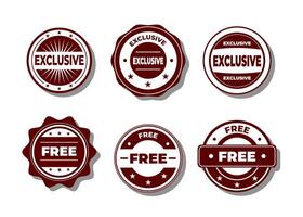 Set of badge or logo banner design element collection vector