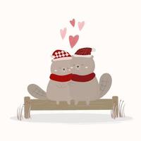 vector illustration design cartoon squirrel couples in love
