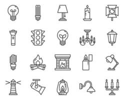 Lighting outline icon and symbol for website, application vector