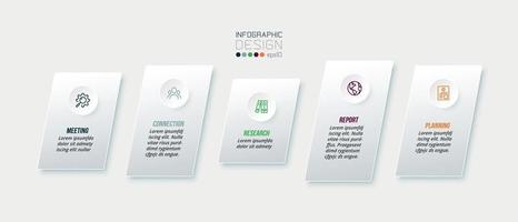 Business concept infographic template with option. vector