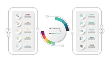 Business concept infographic template with diagram. vector